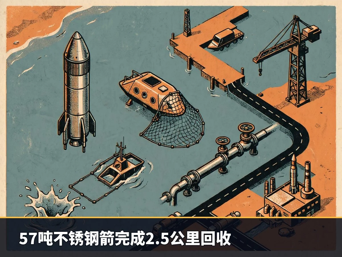 57吨不锈钢箭完成2.5公里回收
