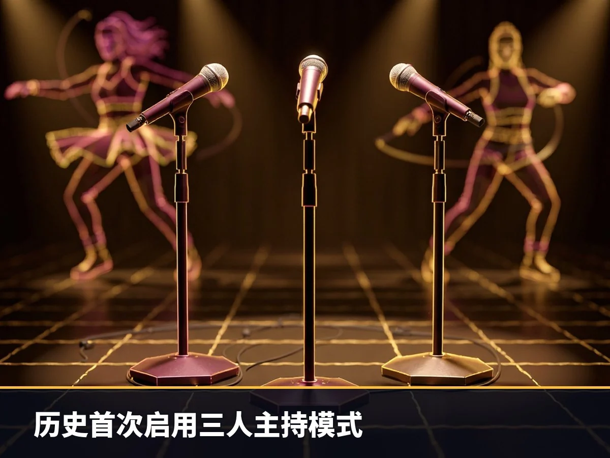 历史首次启用三人主持模式