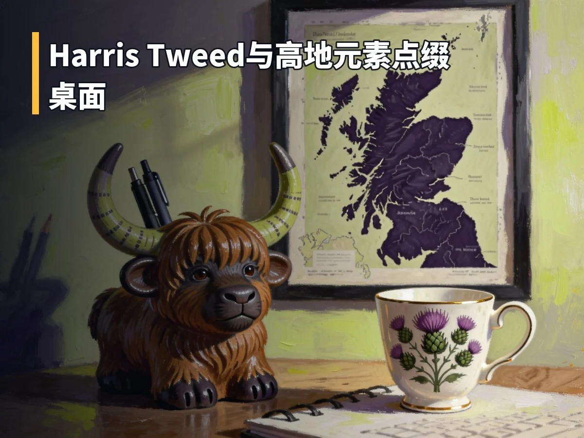 Harris Tweed与高地元素点缀桌面