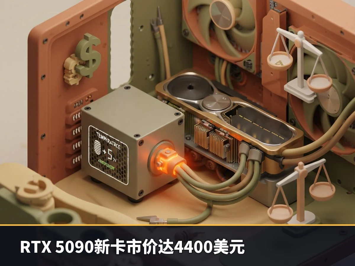 RTX 5090新卡市价达4400美元