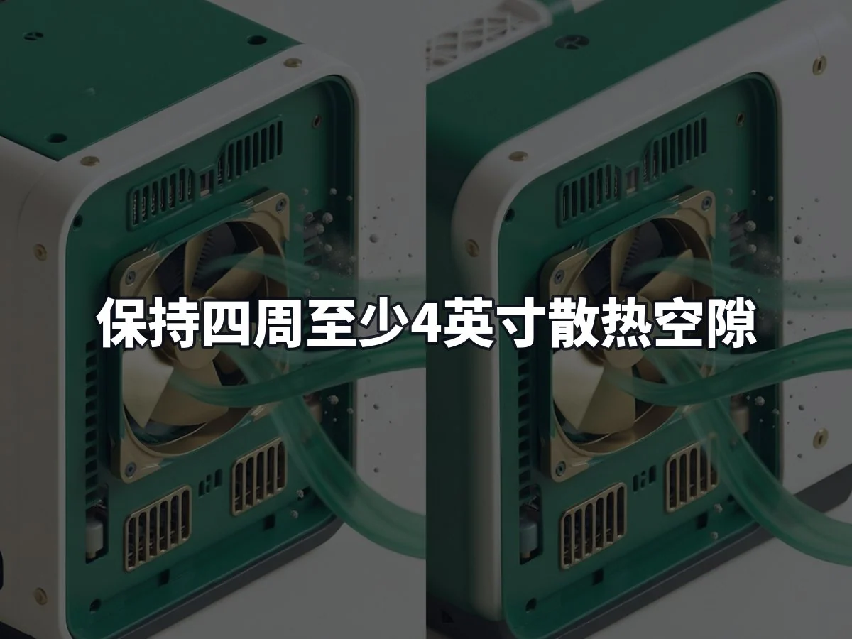 保持四周至少4英寸散热空隙