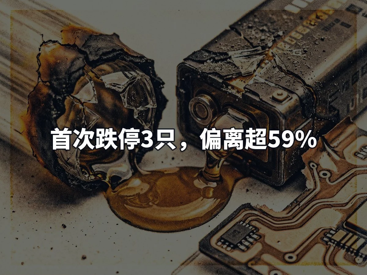 首次跌停3只,偏离超59%