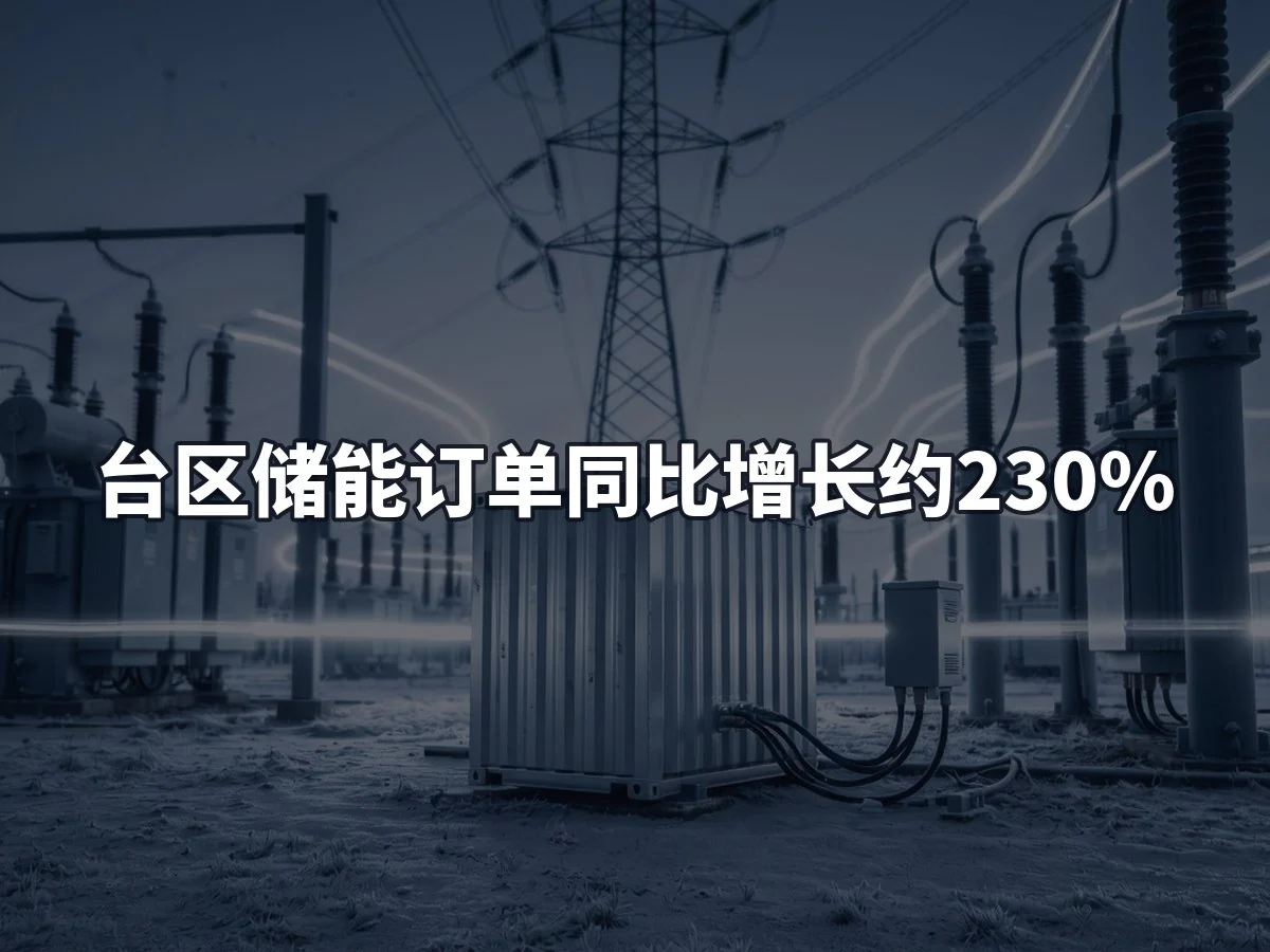 台区储能订单同比增长约230%