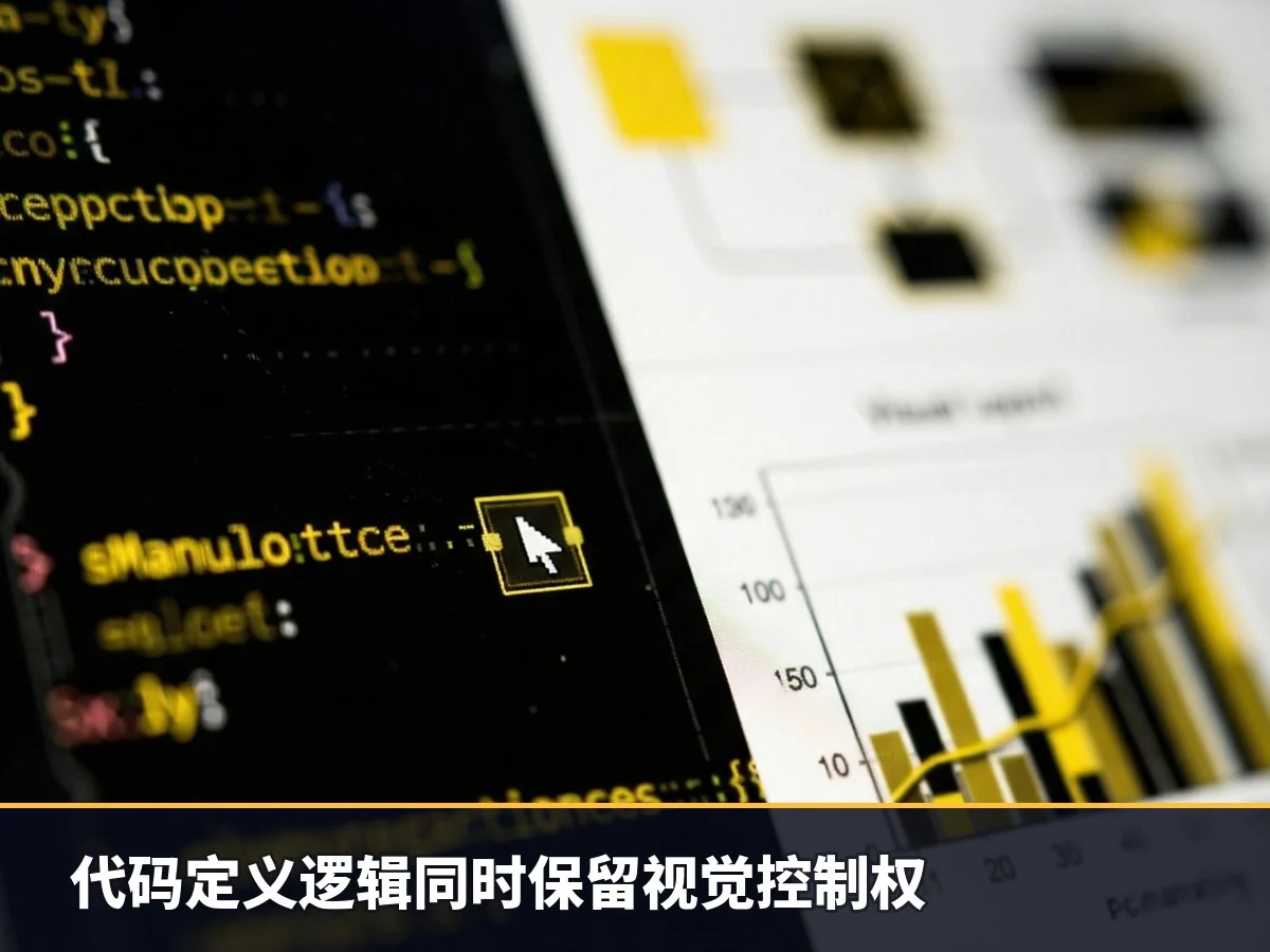 代码定义逻辑同时保留视觉控制权