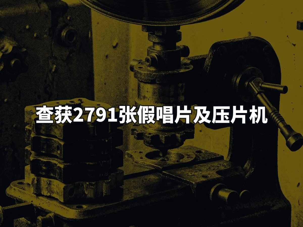 查获2791张假唱片及压片机