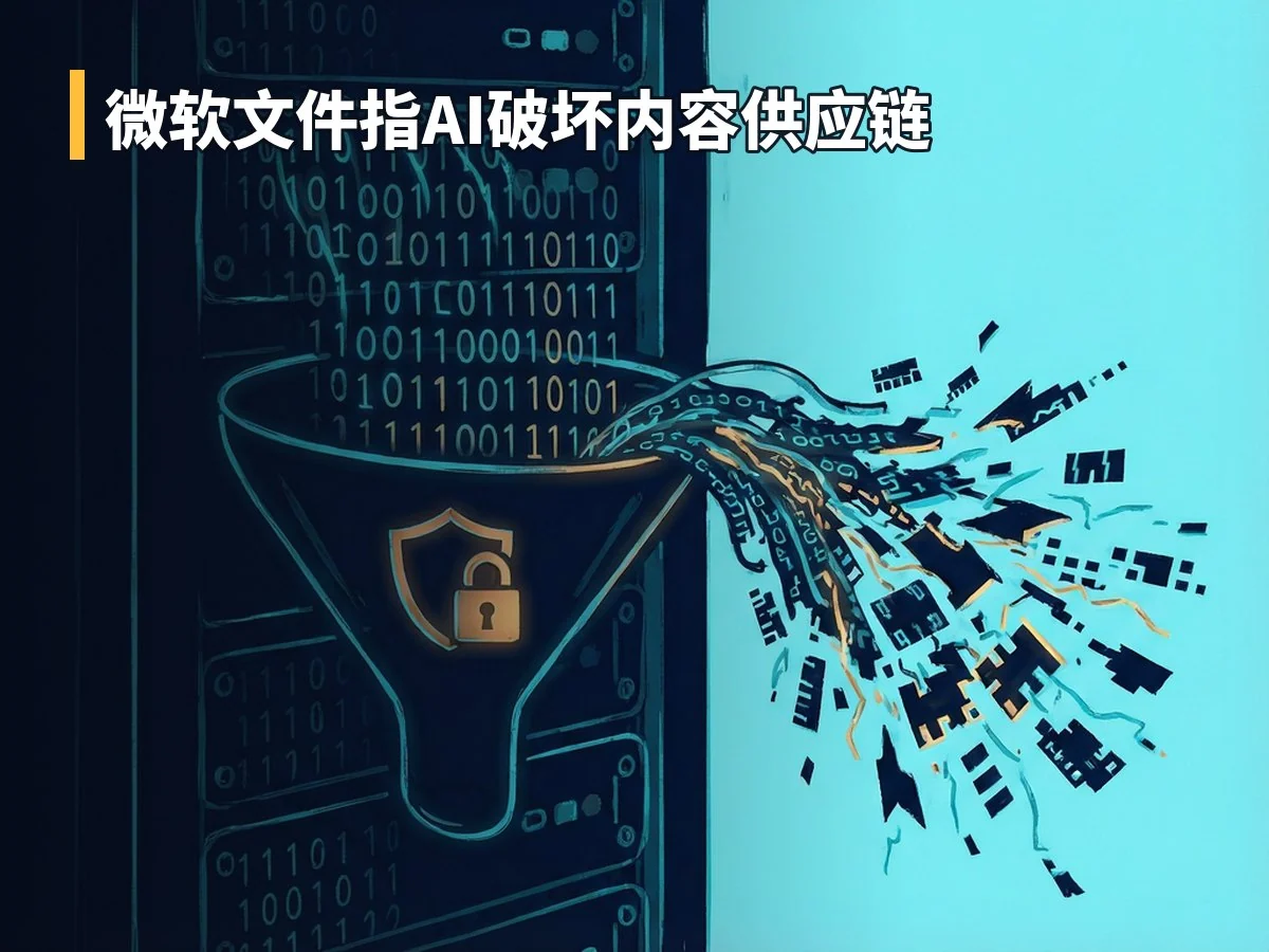 微软文件指AI破坏内容供应链