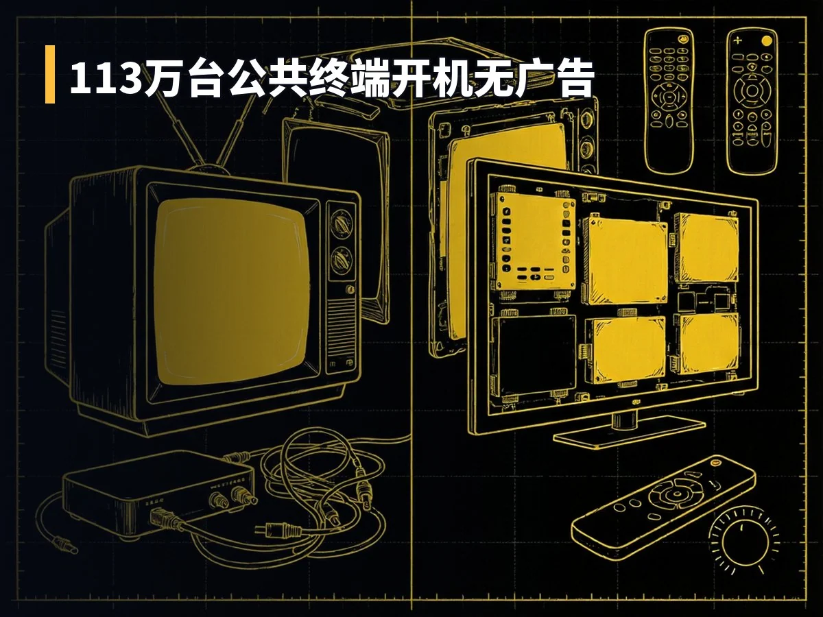 113万台公共终端开机无广告