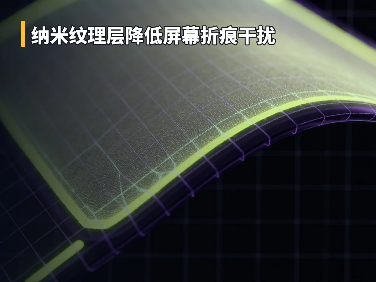 纳米纹理层降低屏幕折痕干扰