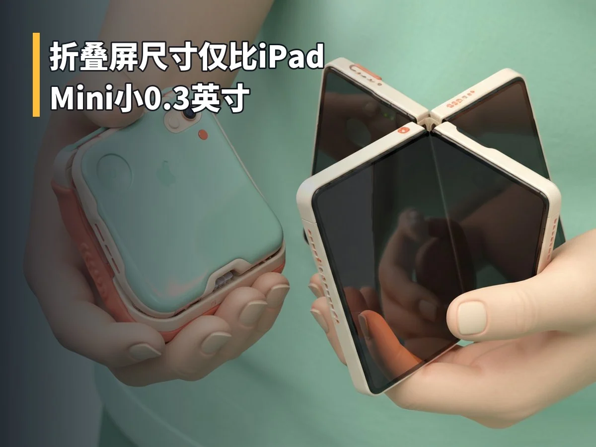 折叠屏尺寸仅比iPad Mini小0.3英寸