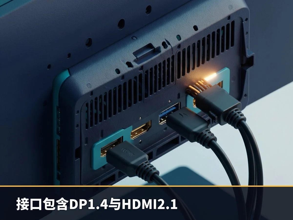 接口包含DP1.4与HDMI2.1