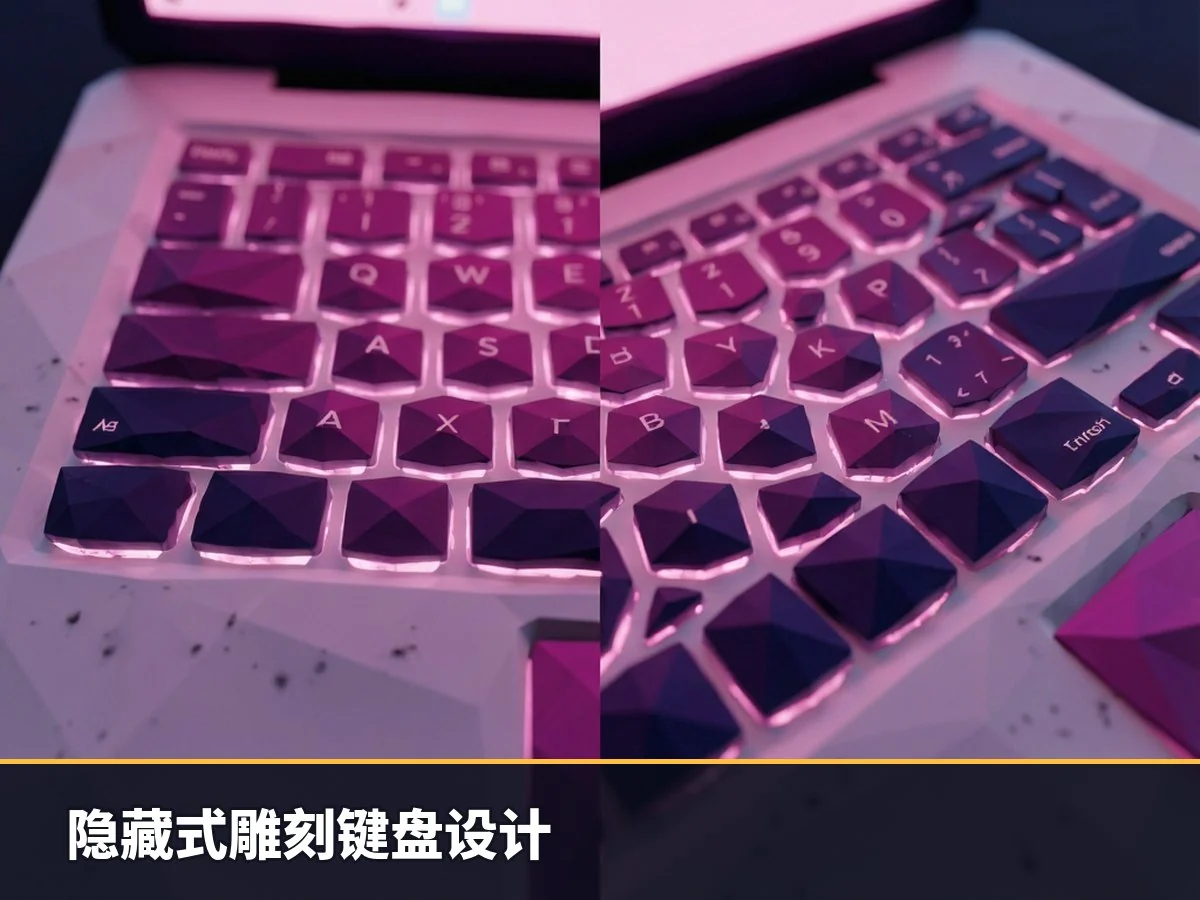 隐藏式雕刻键盘设计