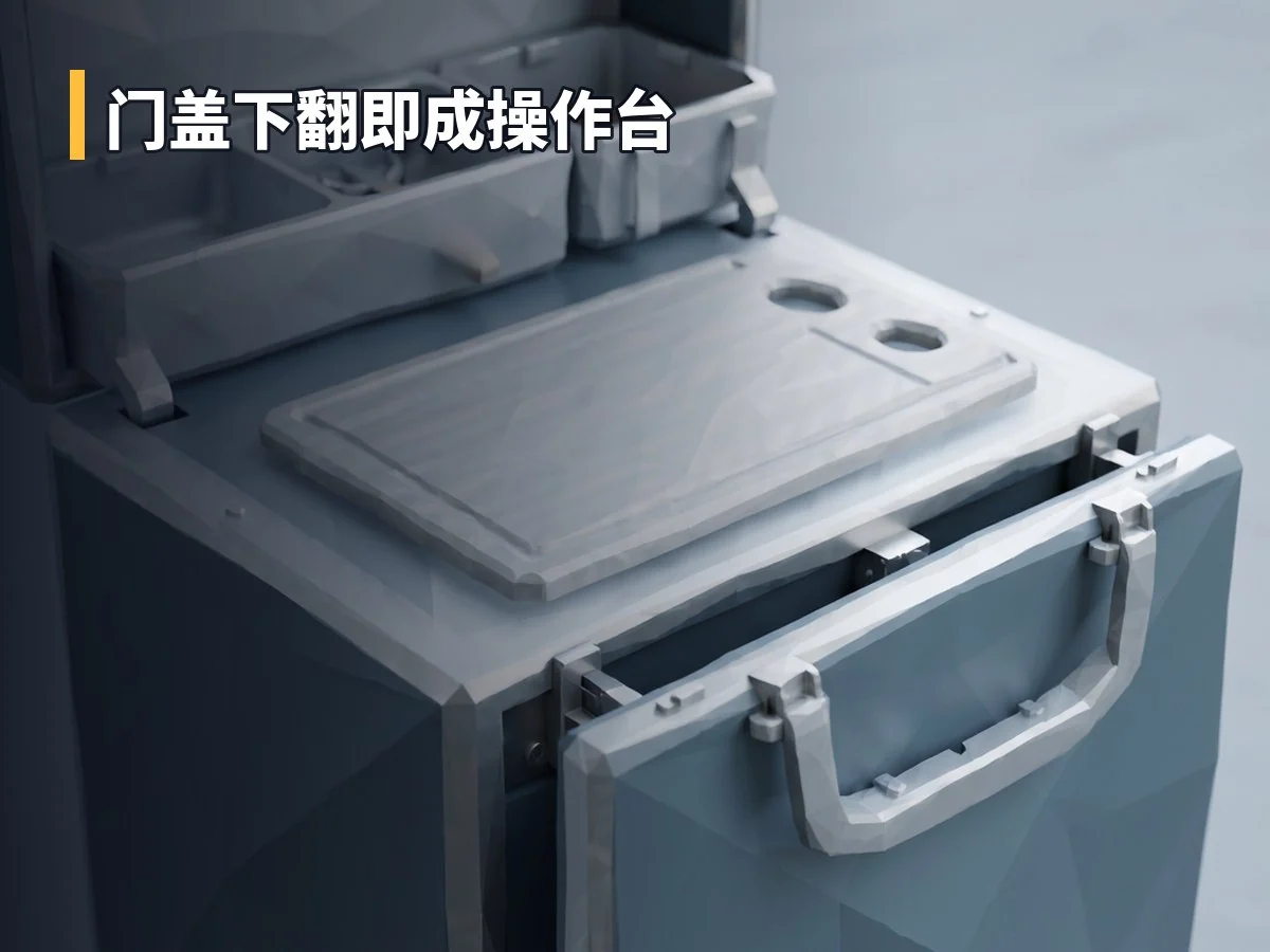 门盖下翻即成操作台