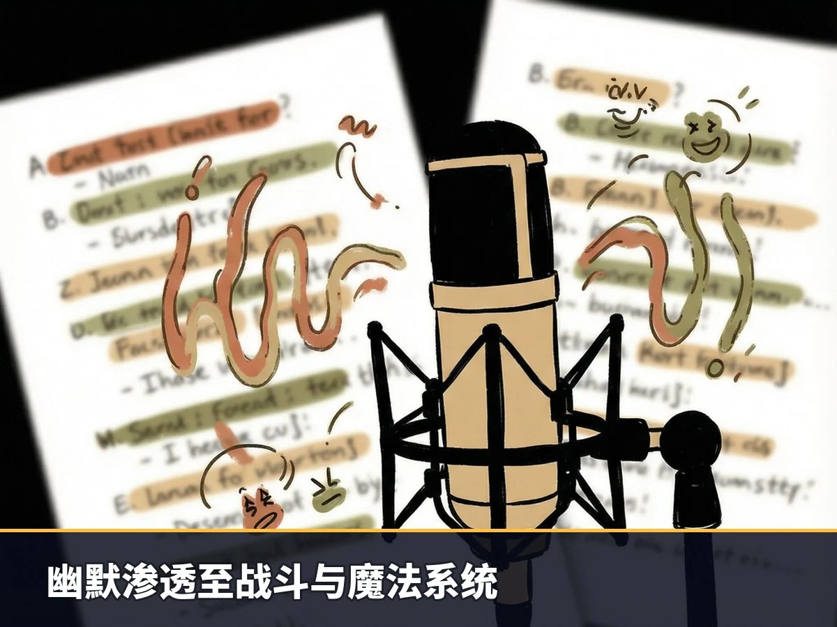 幽默渗透至战斗与魔法系统