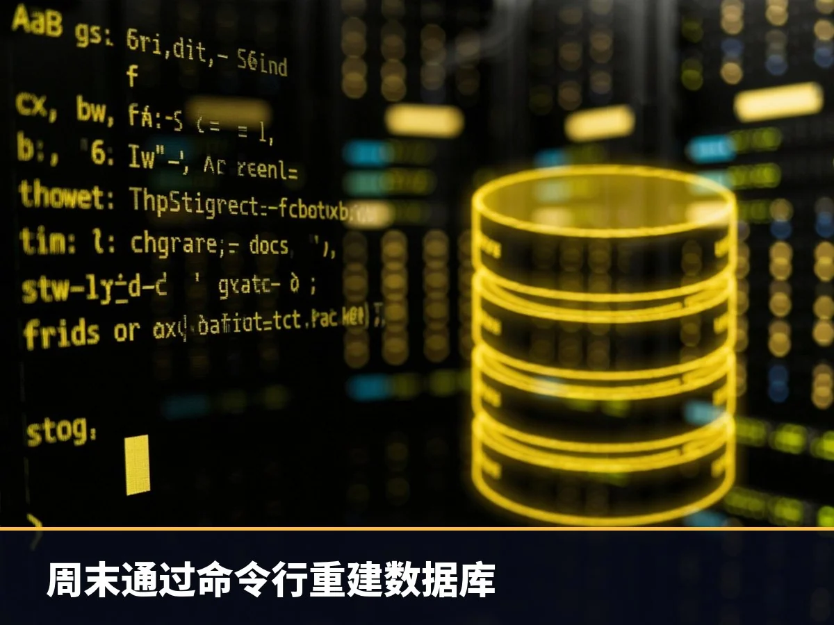 周末通过命令行重建数据库