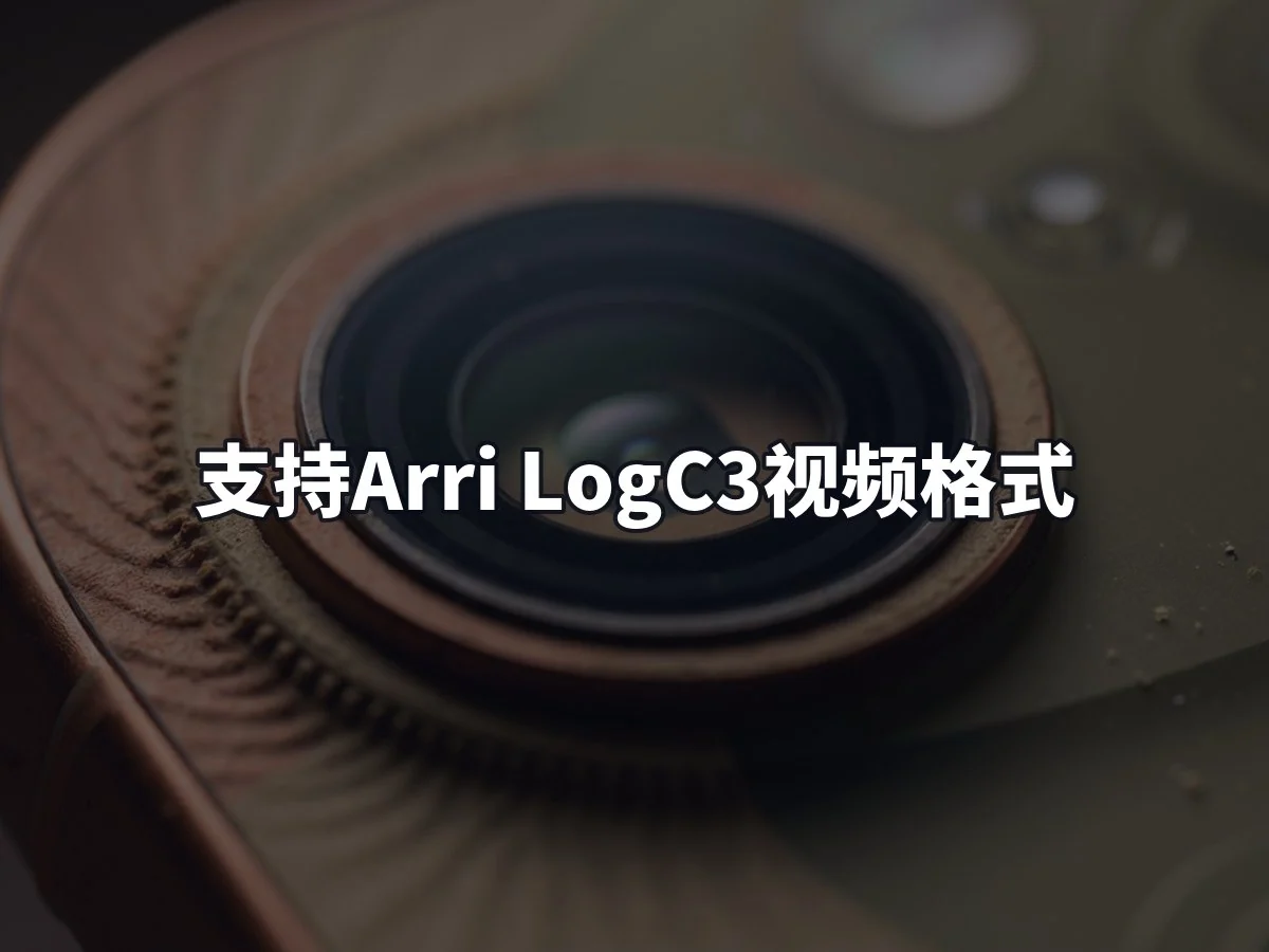 支持Arri LogC3视频格式