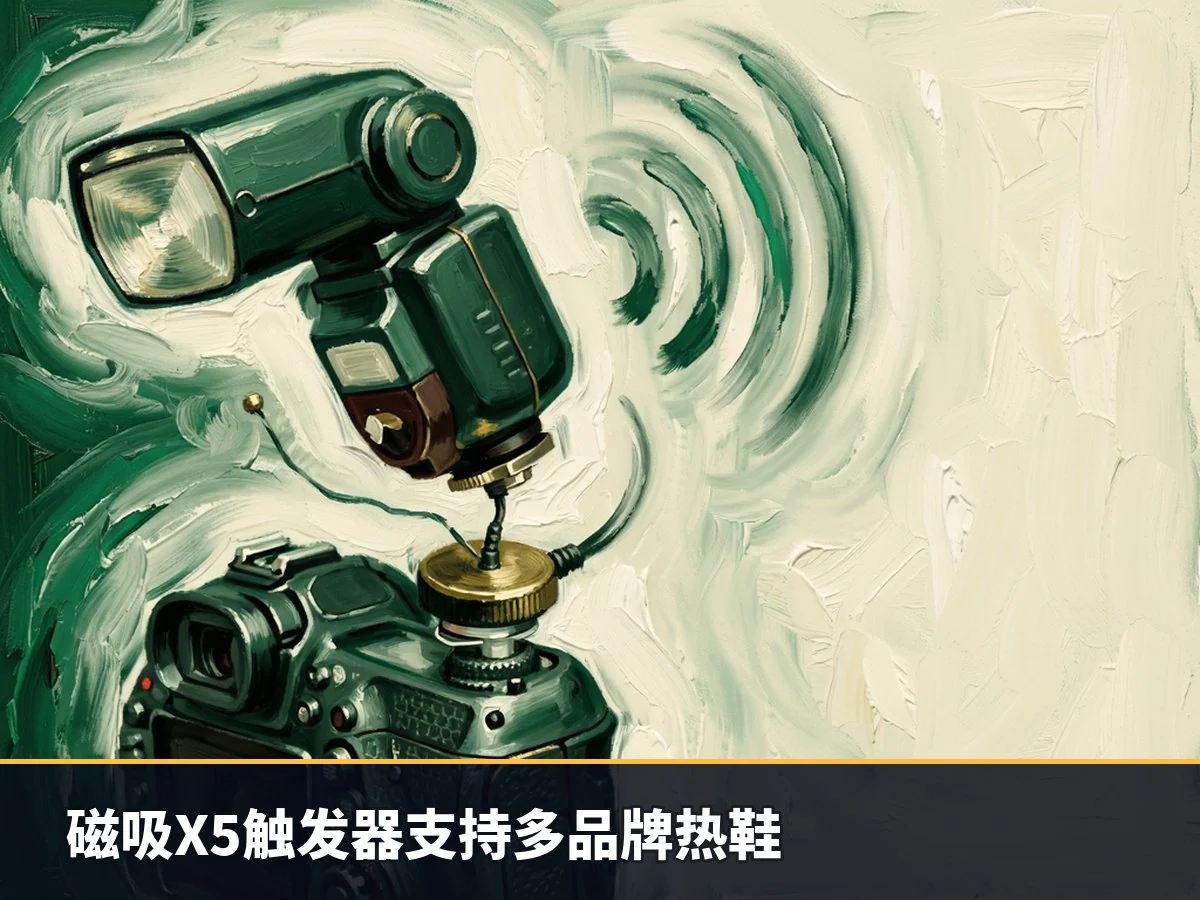 磁吸X5触发器支持多品牌热鞋