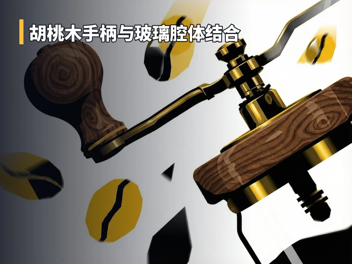 胡桃木手柄与玻璃腔体结合