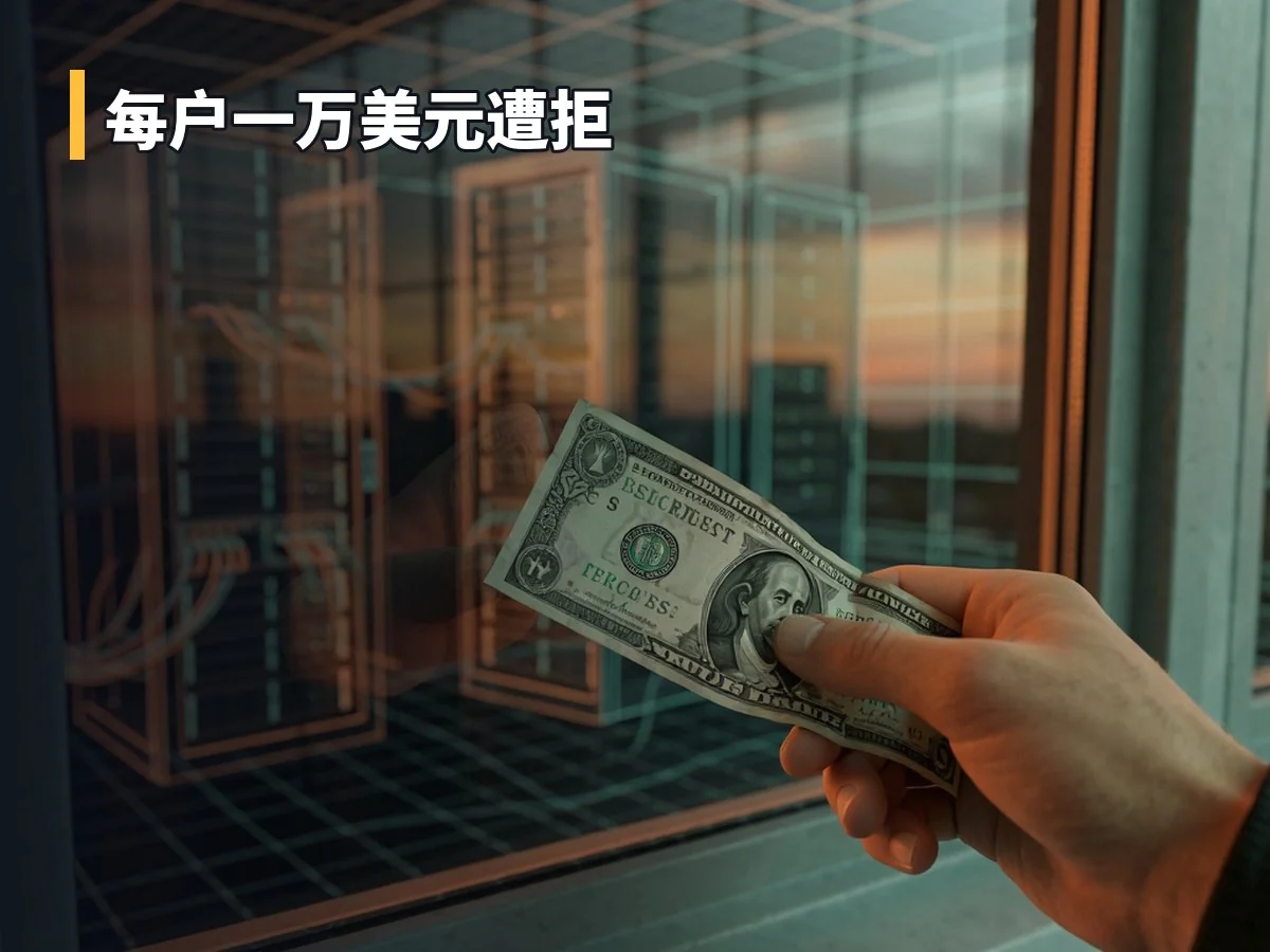 每户一万美元遭拒