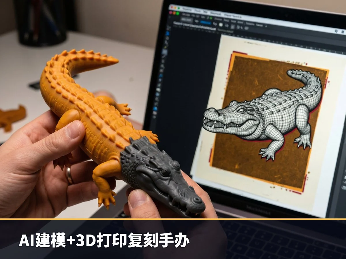AI建模+3D打印复刻手办