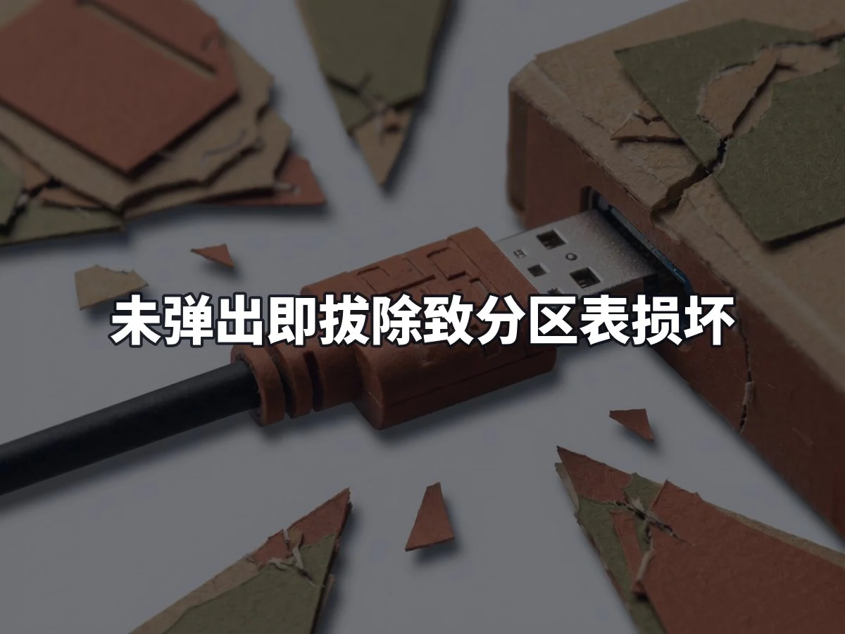未弹出即拔除致分区表损坏