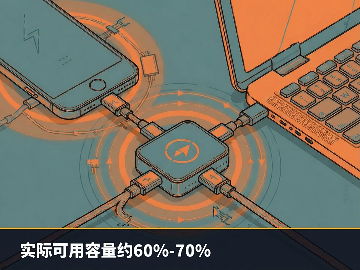 实际可用容量约60%-70%