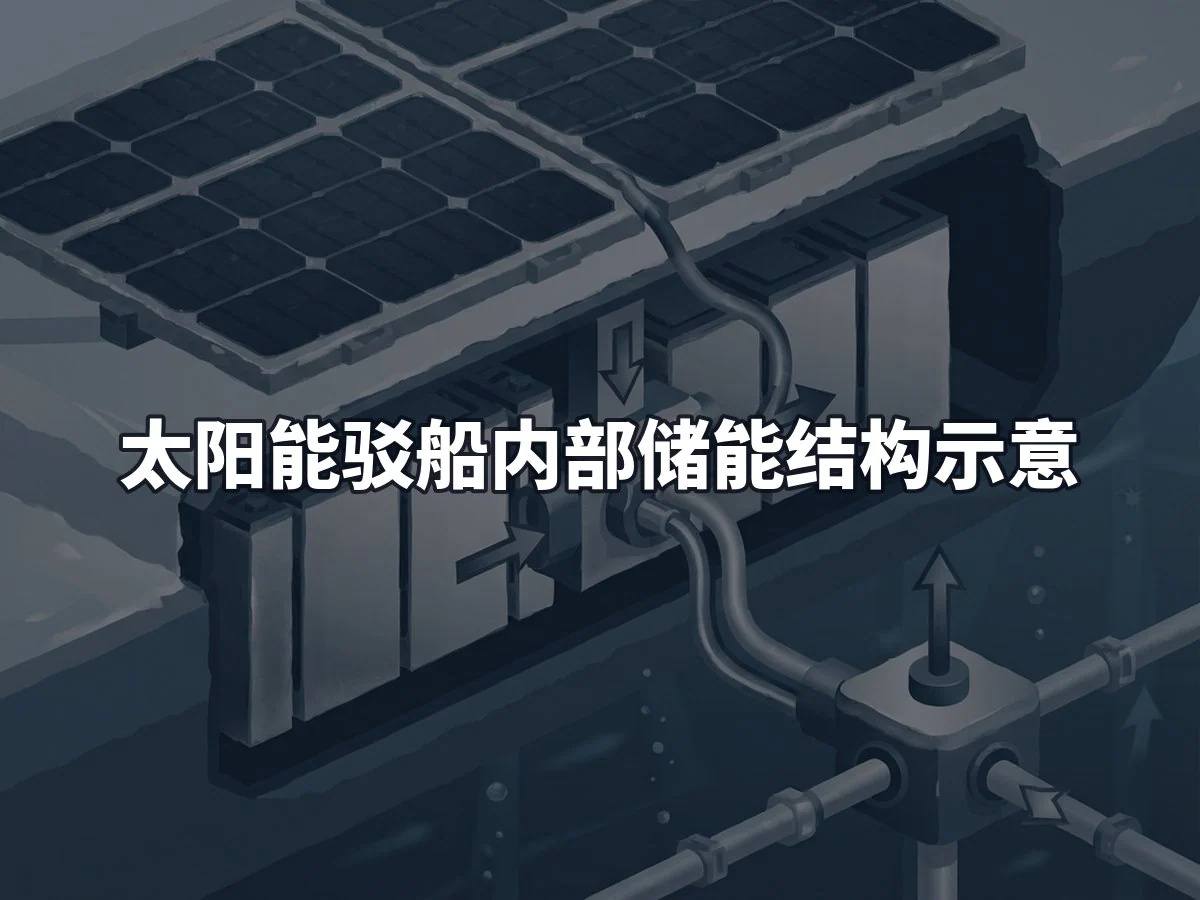 太阳能驳船内部储能结构示意