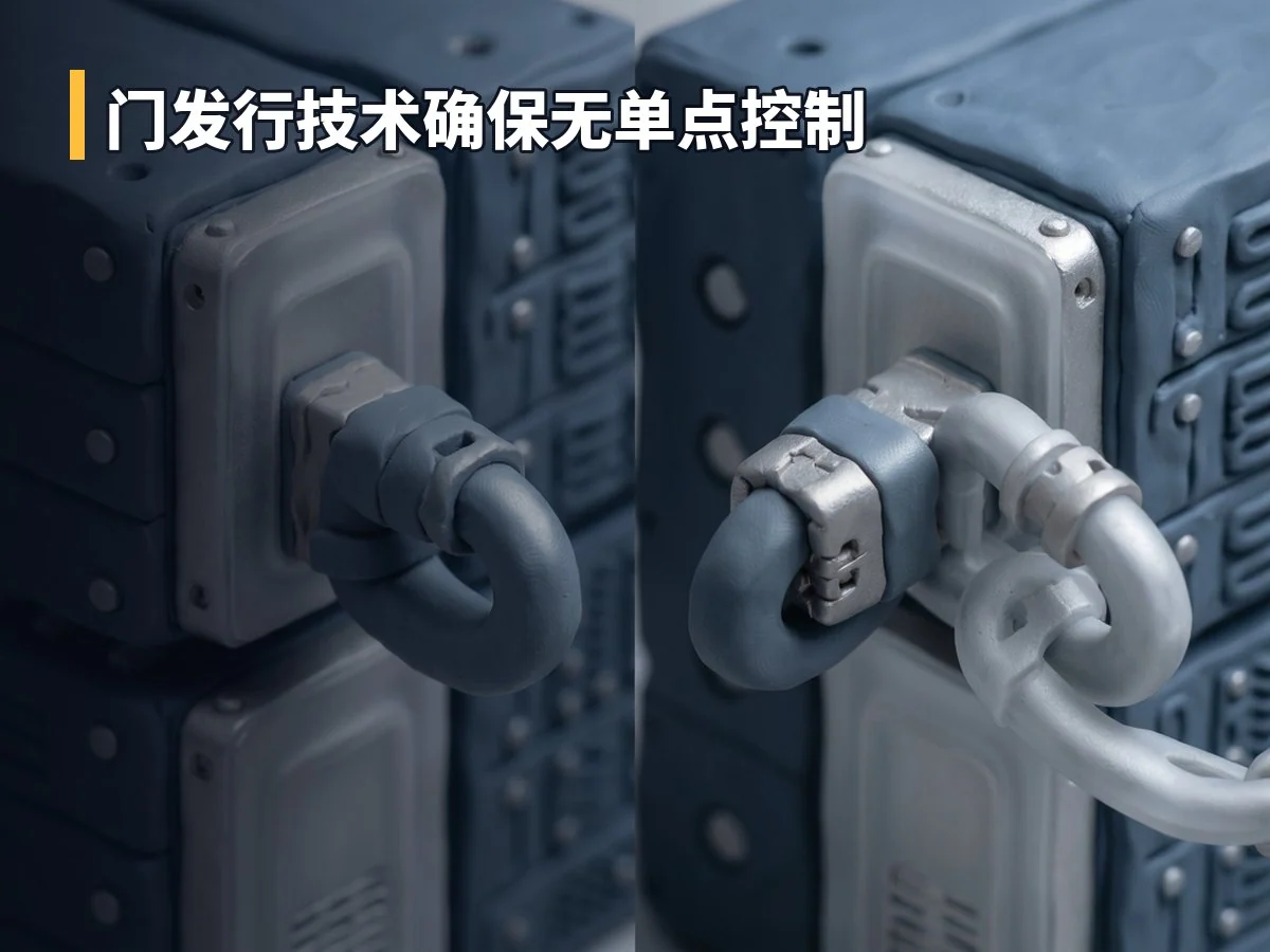 门发行技术确保无单点控制
