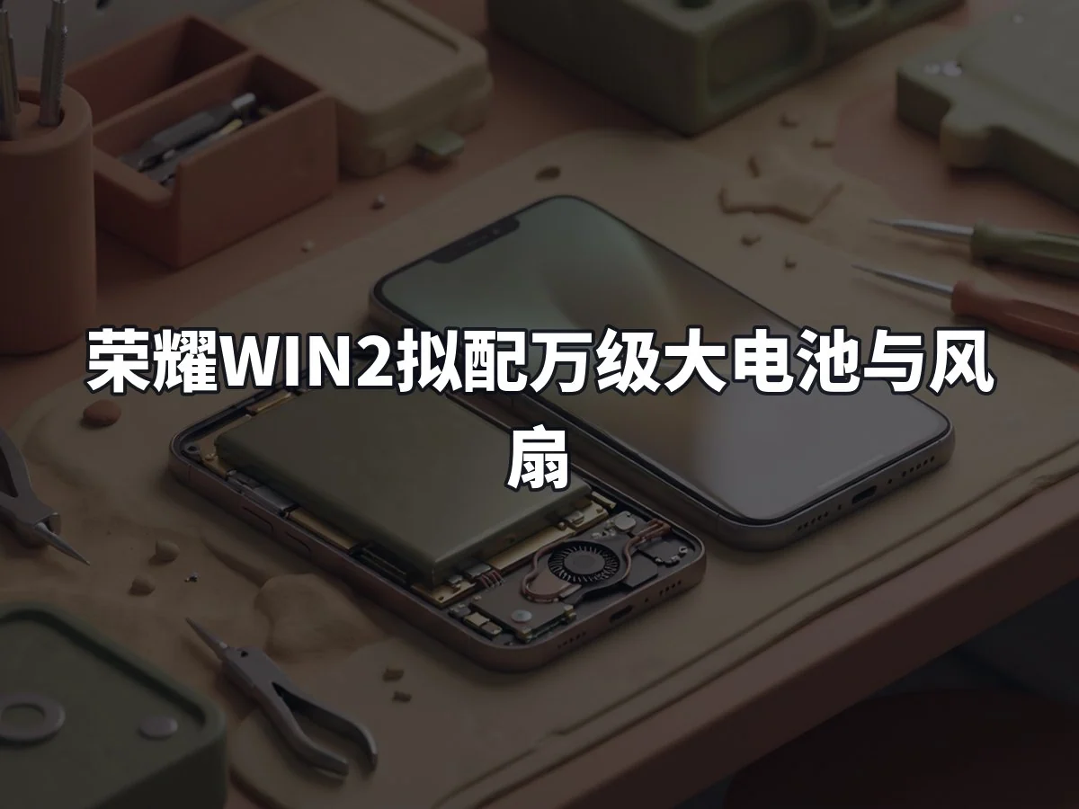 荣耀WIN2拟配万级大电池与风扇