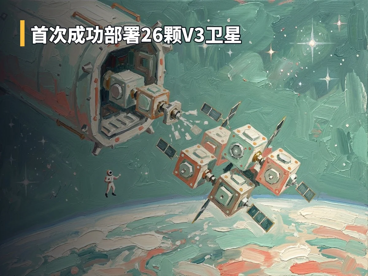 首次成功部署26颗V3卫星