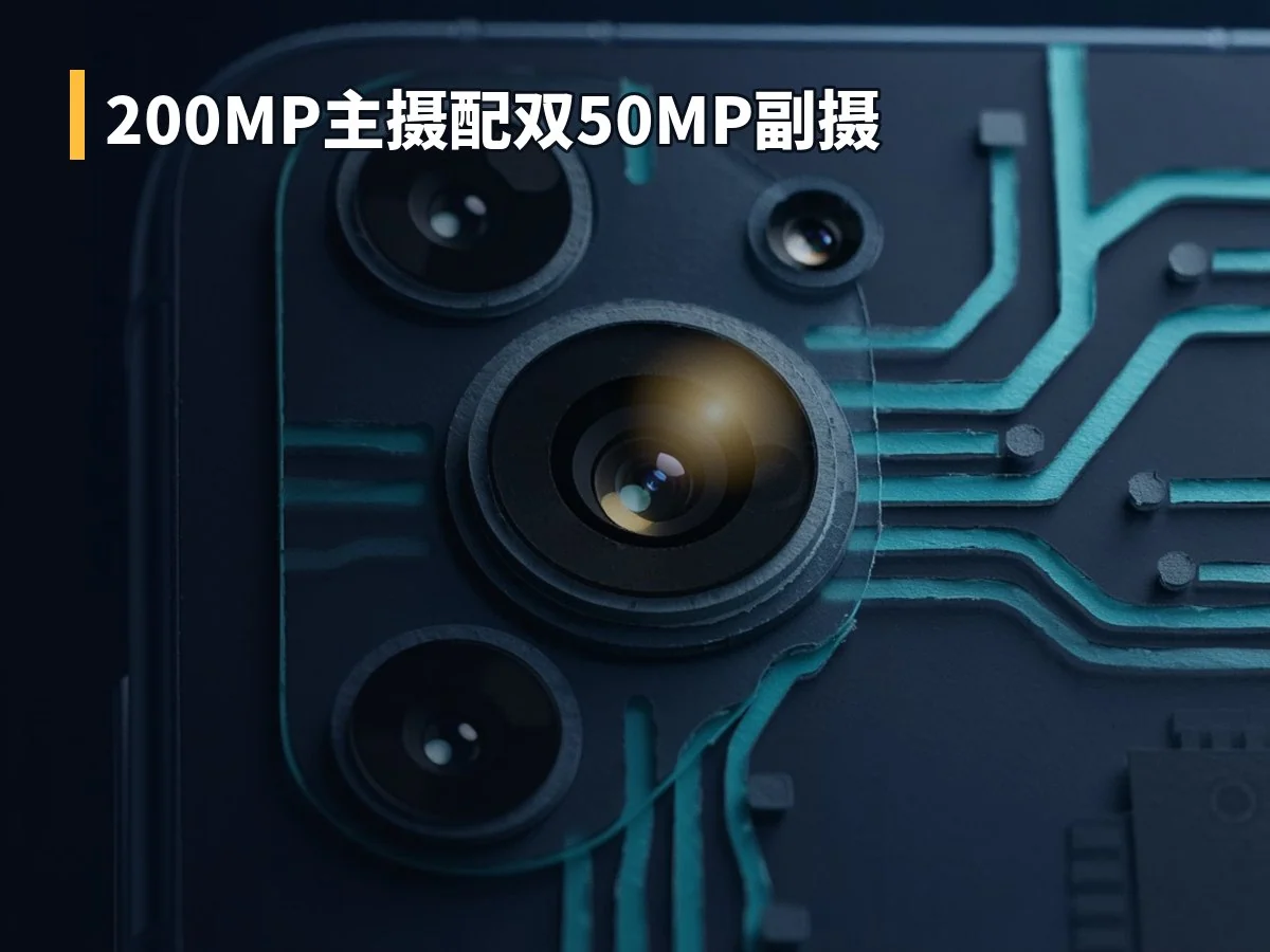 200MP主摄配双50MP副摄