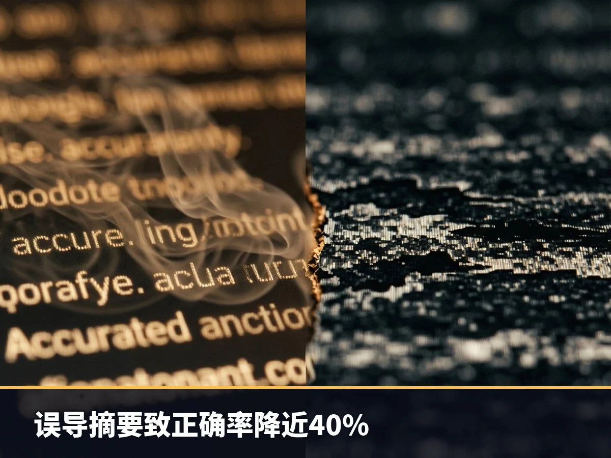 误导摘要致正确率降近40%