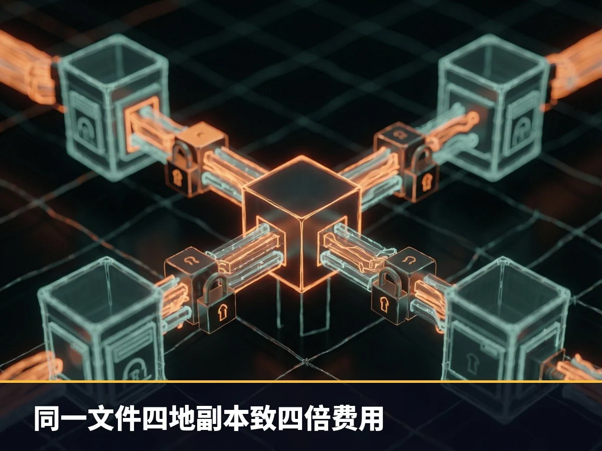 同一文件四地副本致四倍费用