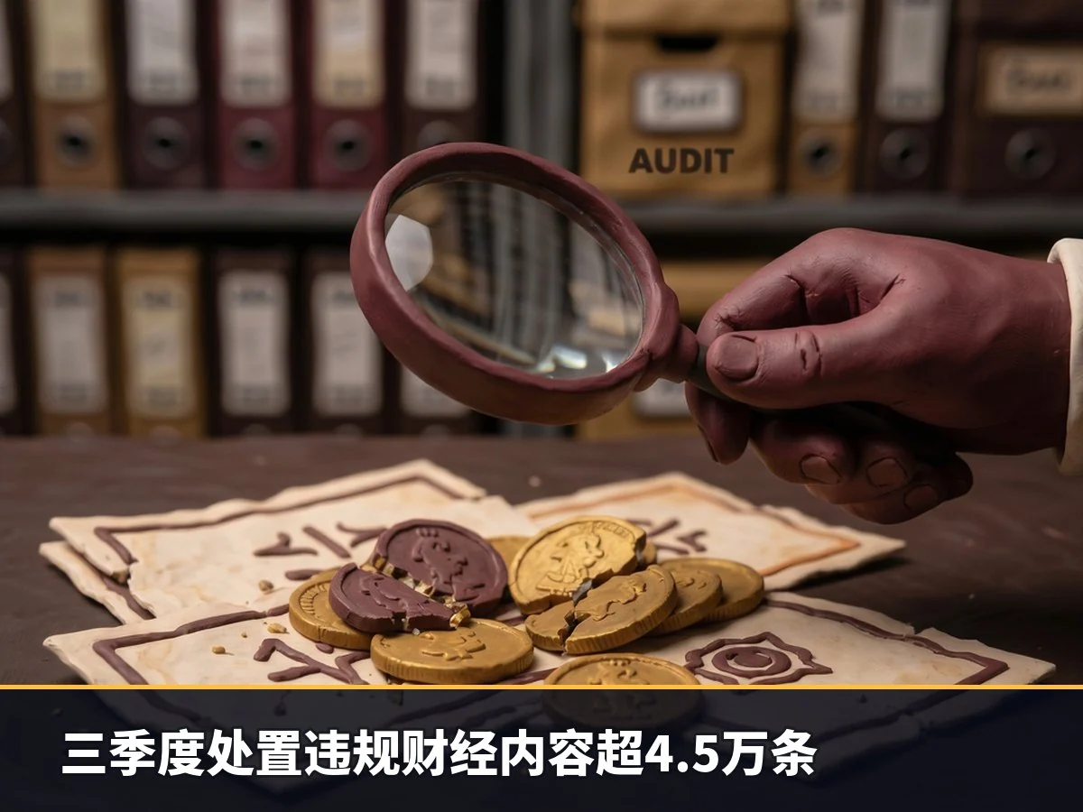 三季度处置违规财经内容超4.5万条
