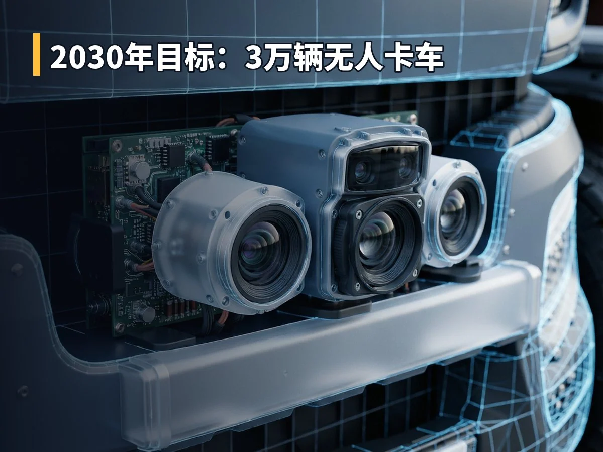 2030年目标:3万辆无人卡车