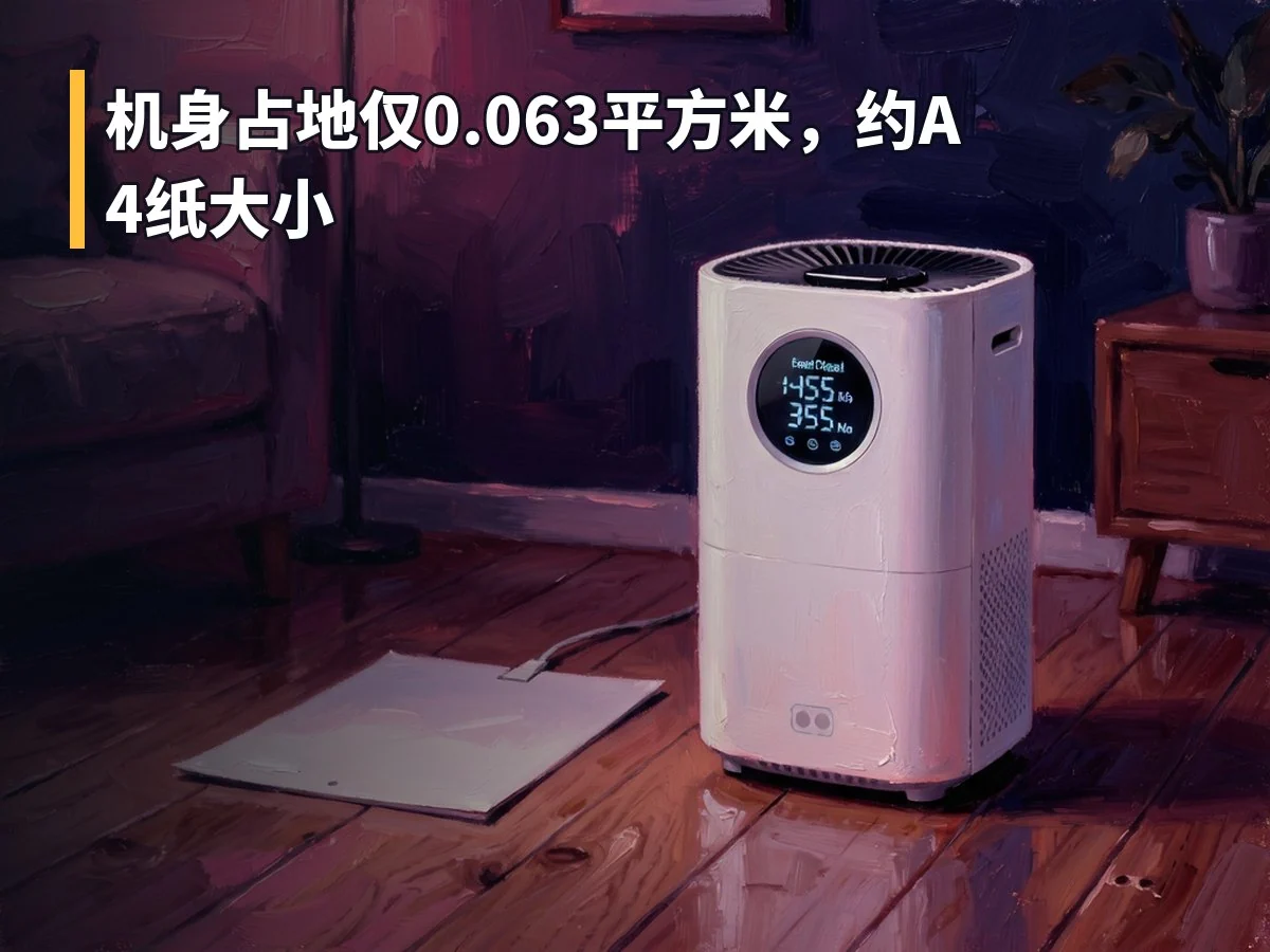 机身占地仅0.063平方米,约A4纸大小