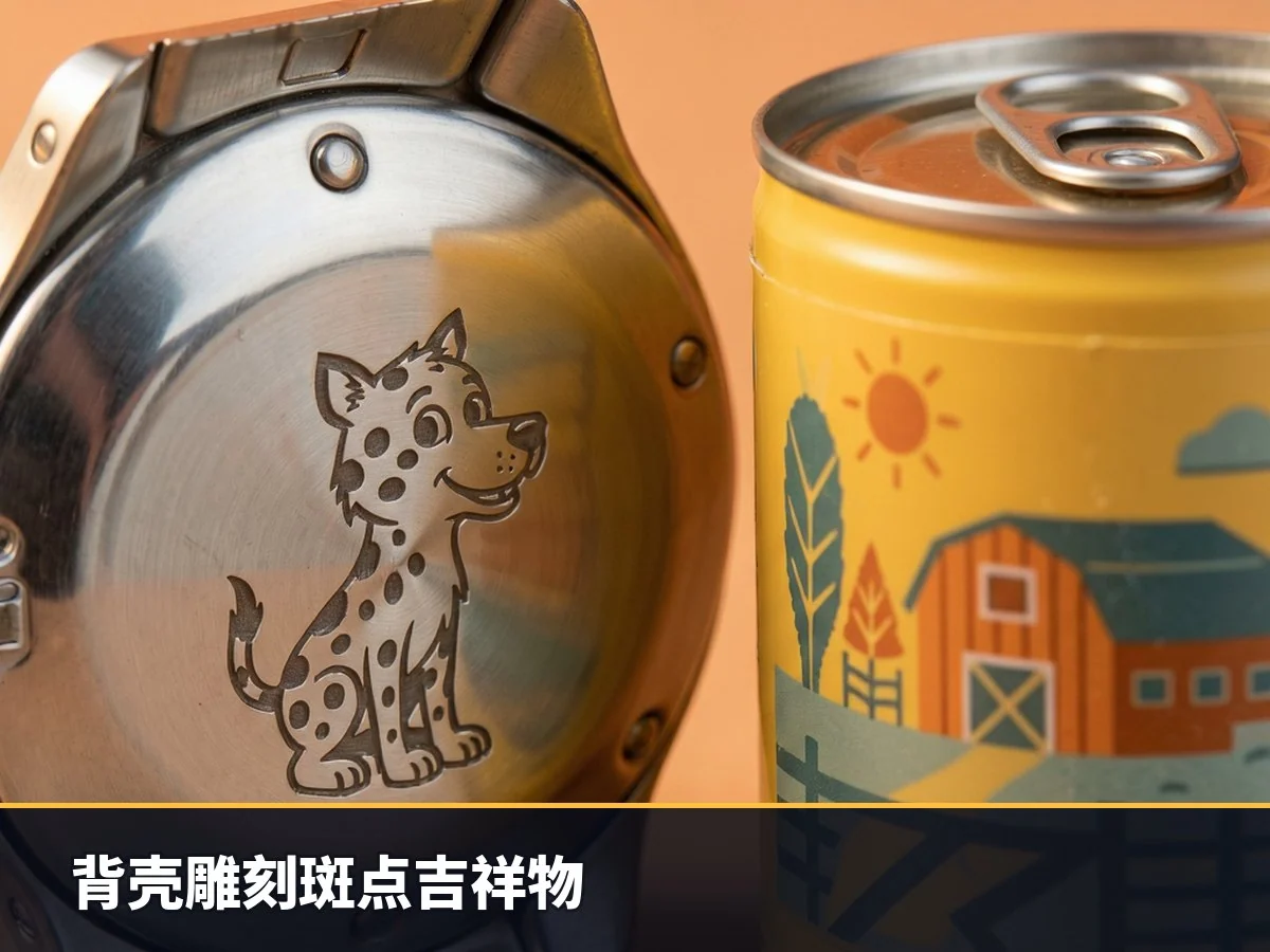 背壳雕刻斑点吉祥物