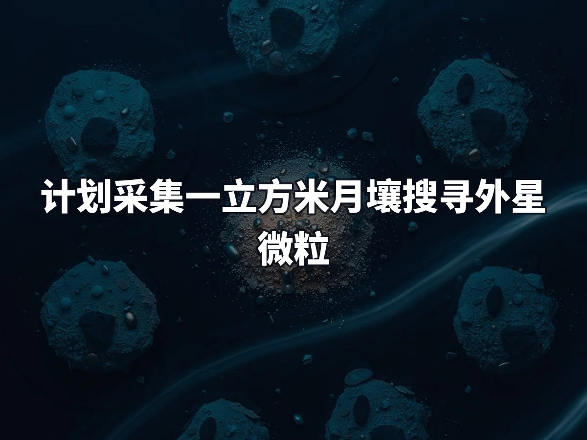 计划采集一立方米月壤搜寻外星微粒