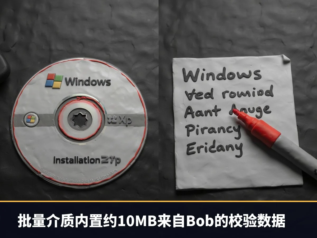 批量介质内置约10MB来自Bob的校验数据