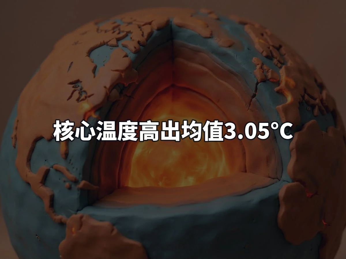 核心温度高出均值3.05°C