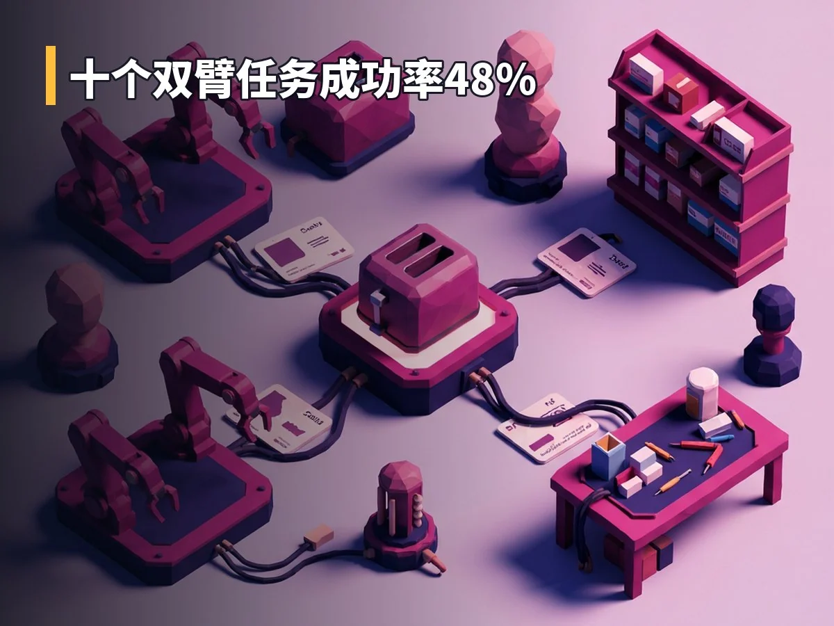 十个双臂任务成功率48%