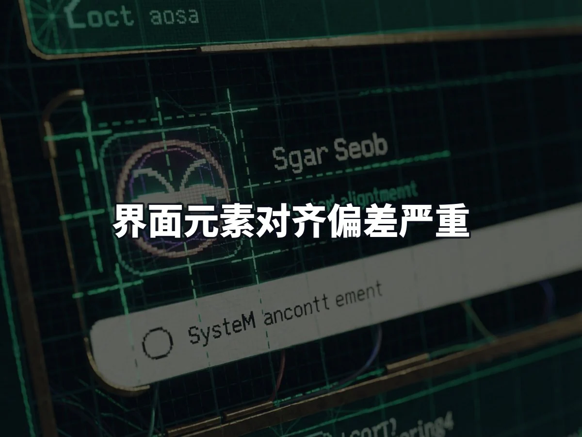 界面元素对齐偏差严重