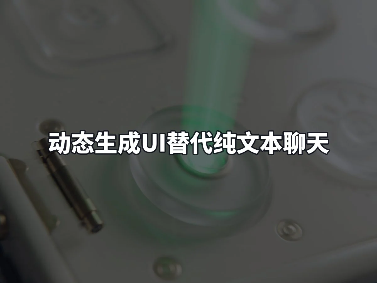动态生成UI替代纯文本聊天