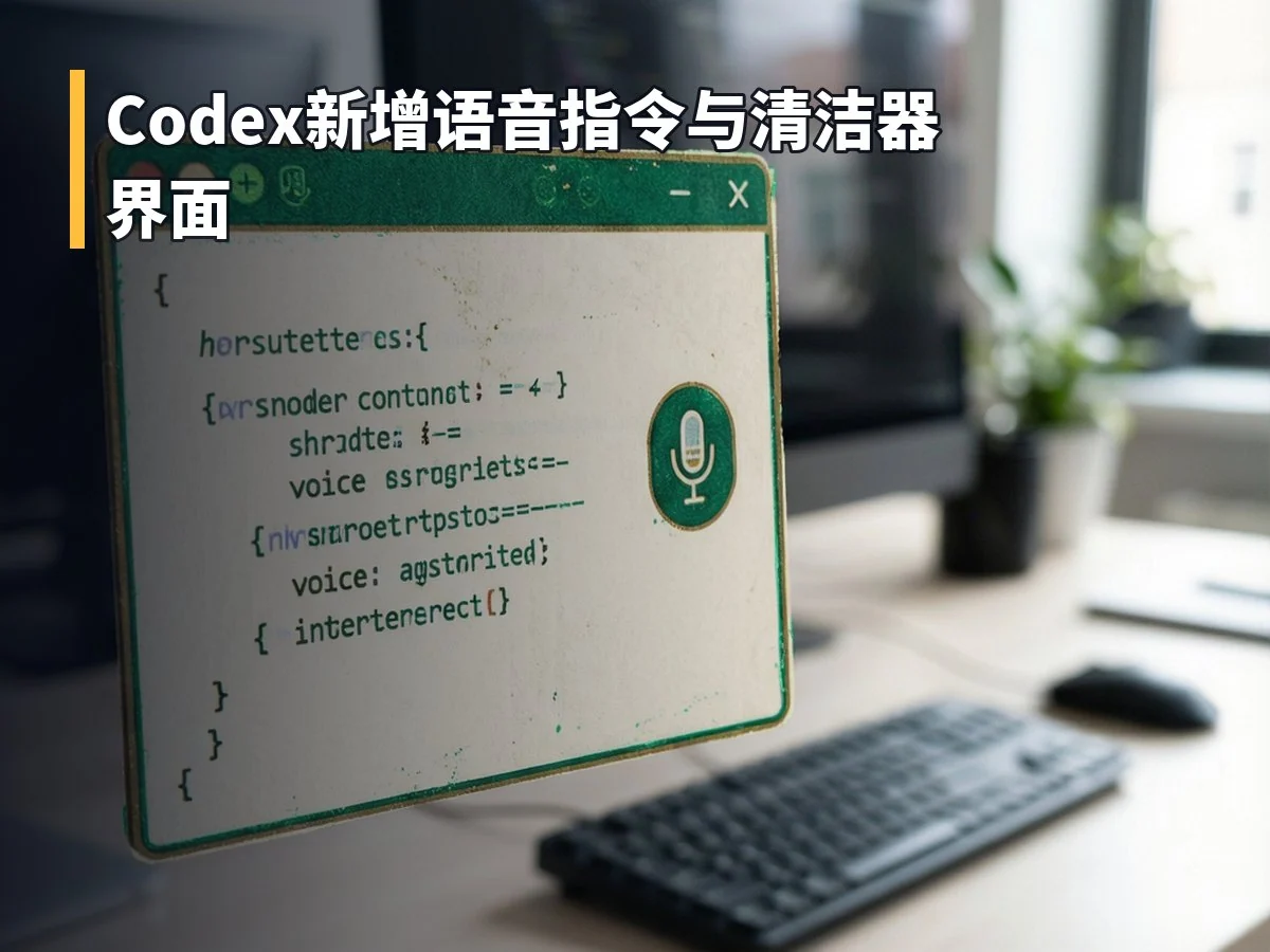 Codex新增语音指令与清洁器界面
