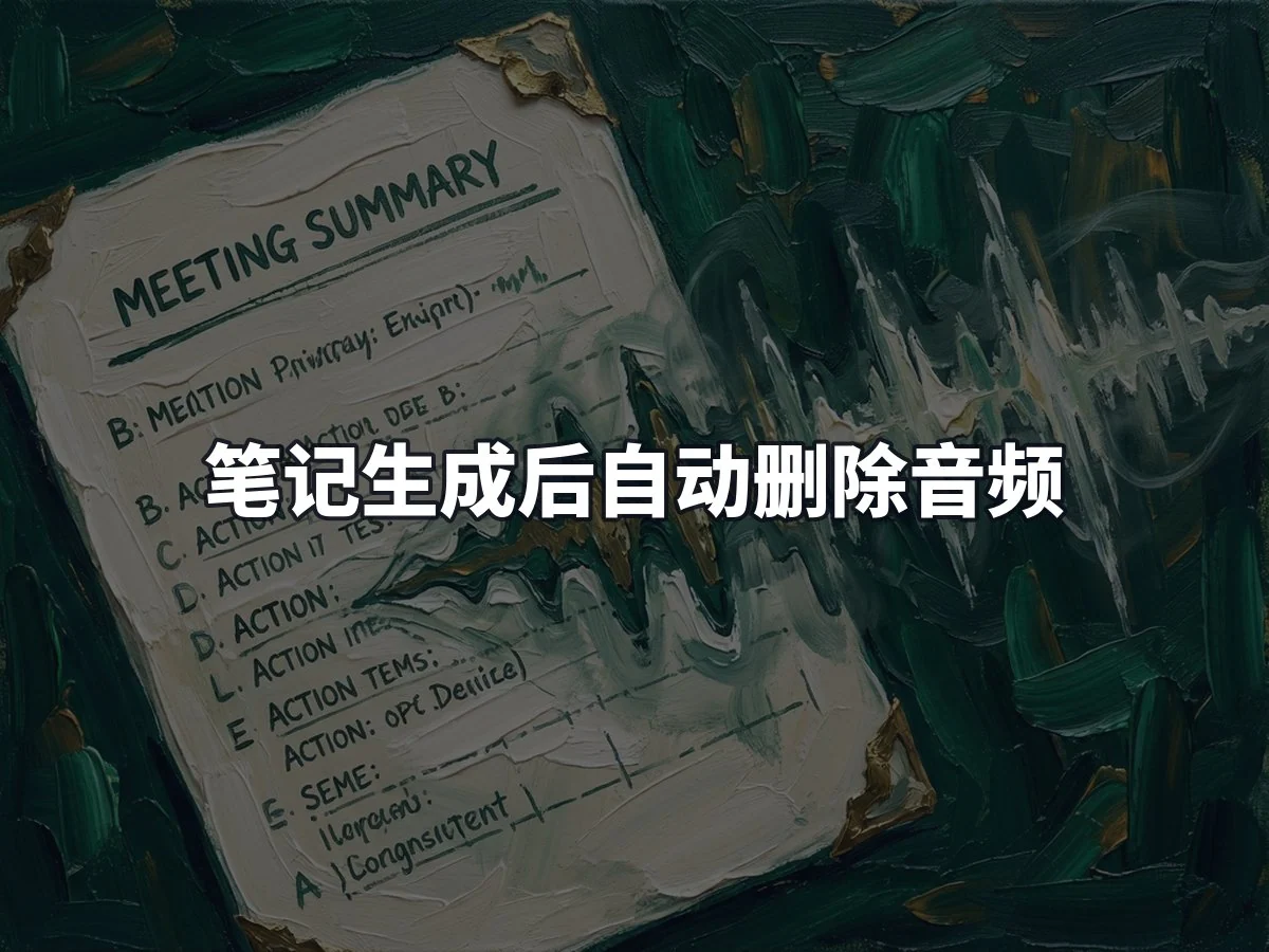 笔记生成后自动删除音频