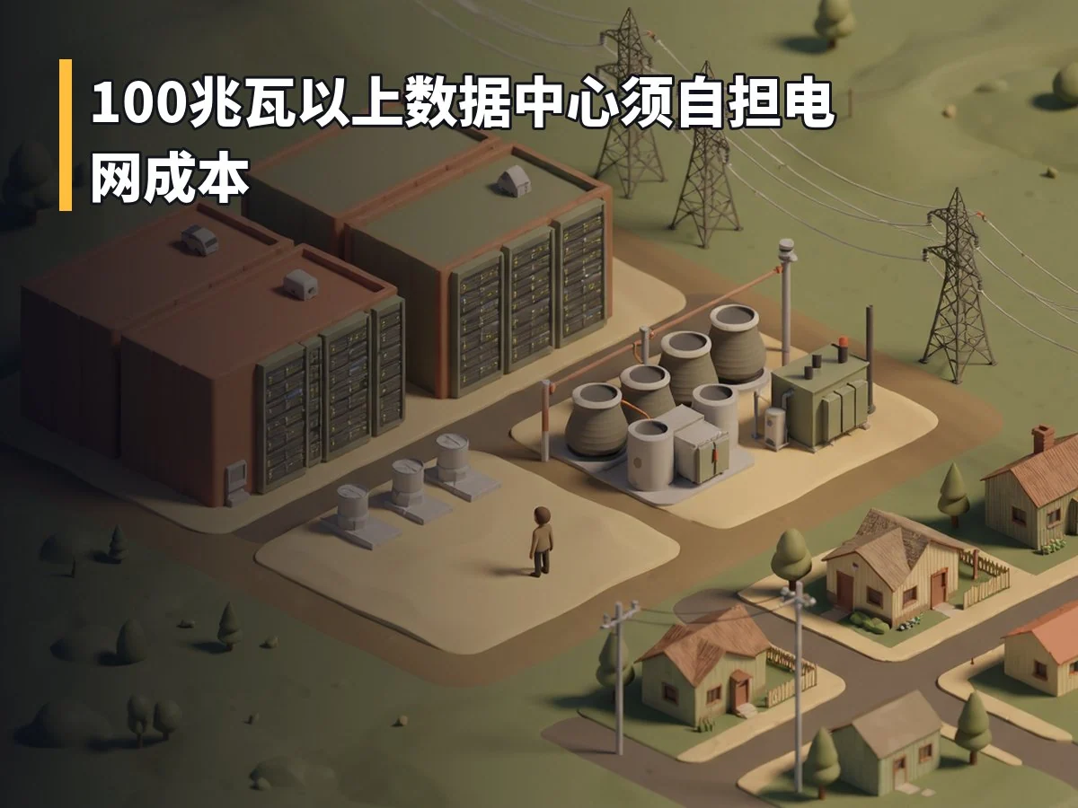 100兆瓦以上数据中心须自担电网成本