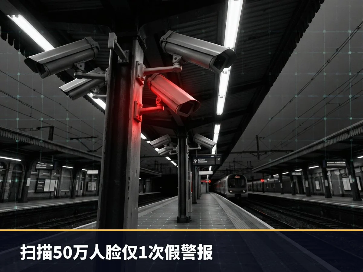 扫描50万人脸仅1次假警报