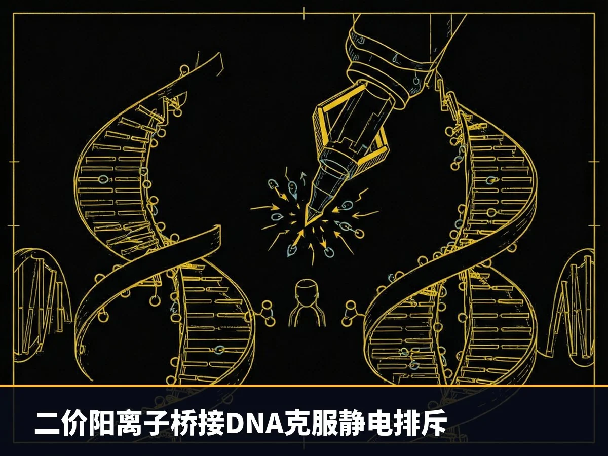 二价阳离子桥接DNA克服静电排斥