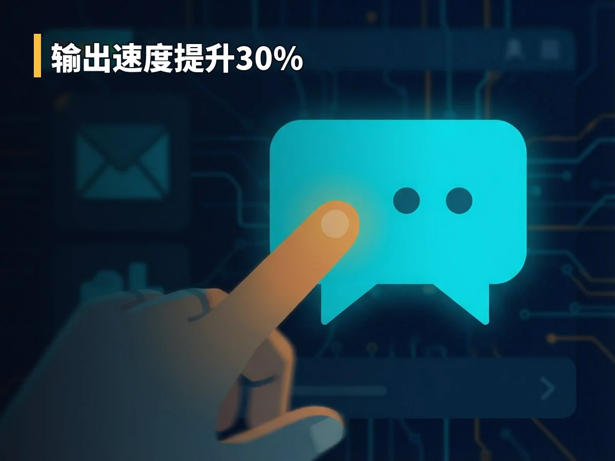 输出速度提升30%
