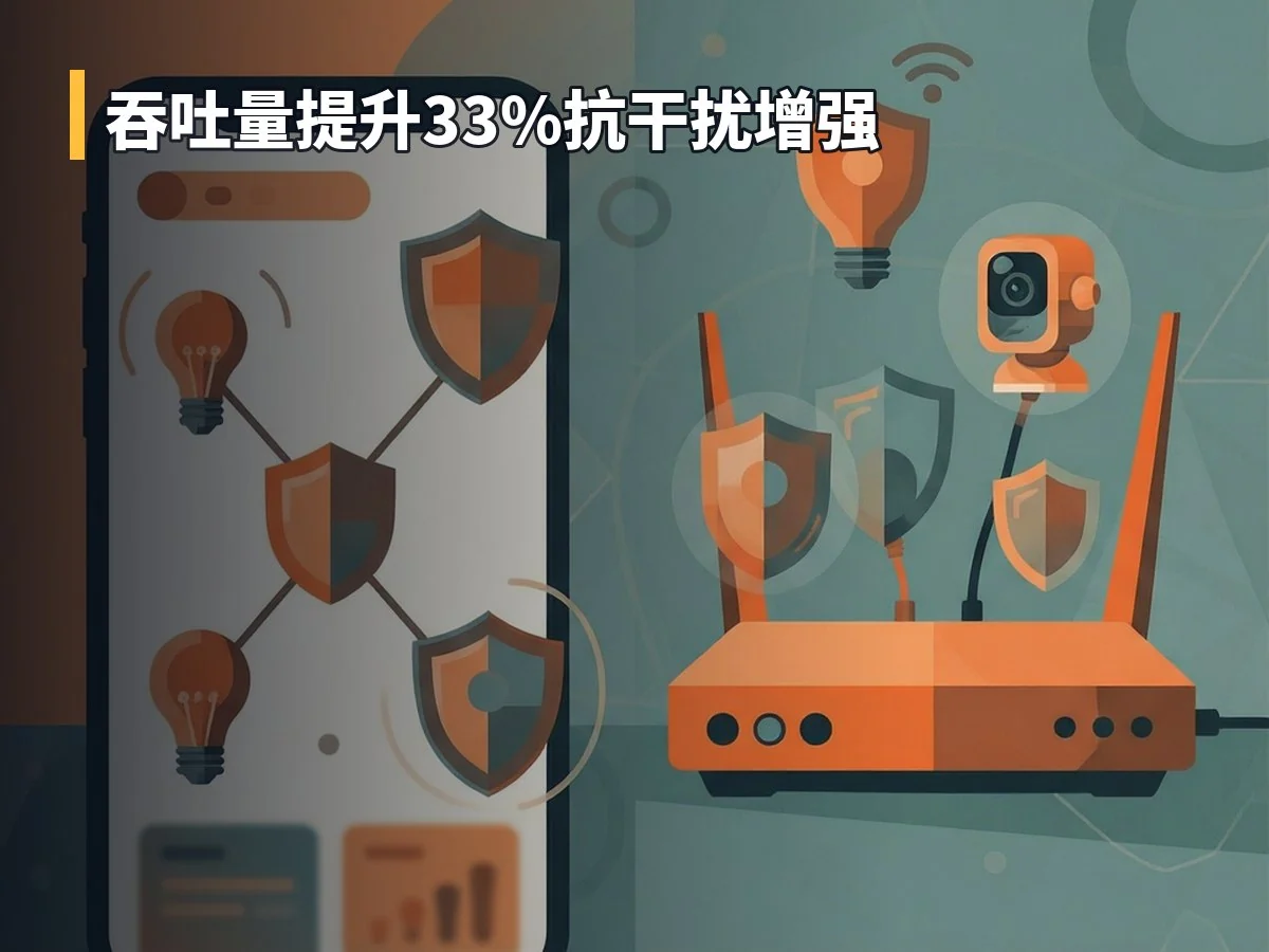 吞吐量提升33%抗干扰增强