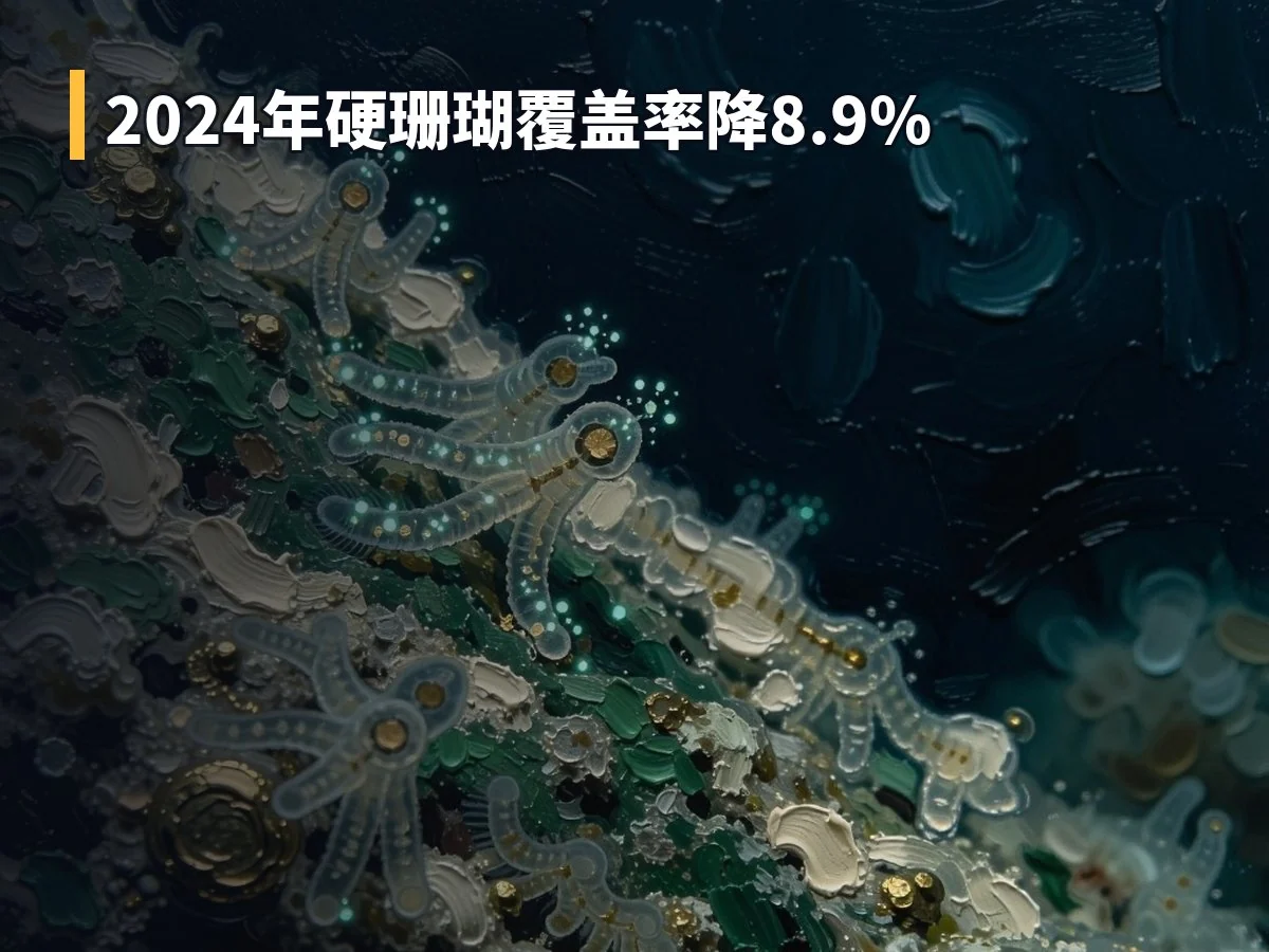 2024年硬珊瑚覆盖率降8.9%